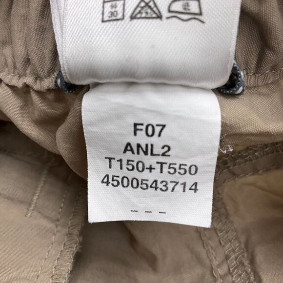 North Face Pants Men Large 34W x 32L‎ Tan Convertible Shorts Cargo Hike Nylon - Picture 6 of 14